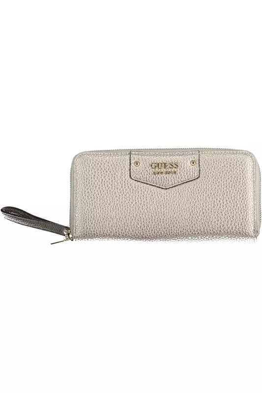 Silver Polyethylene Women Wallet