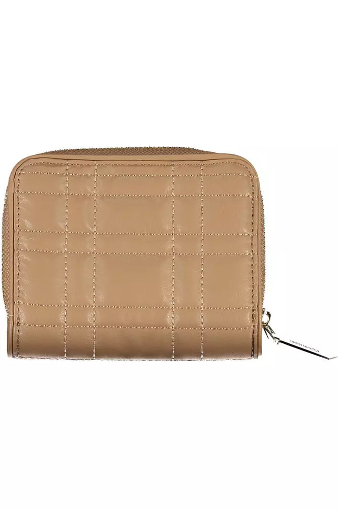 Beige Polyester Women Wallet