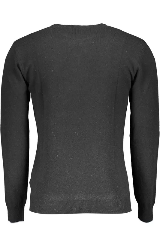 Black Wool Men Sweater