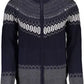 Blue Wool Men Cardigan