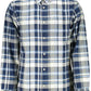 Blue Cotton Men Shirt