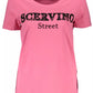 Pink Cotton Women T-Shirt