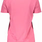 Pink Cotton Women T-Shirt