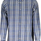 Blue Cotton Men Shirt