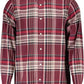 Red Cotton Men Shirt