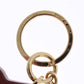 Brown Leather Miss SICILY Gold Finder Chain Keychain