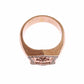 Pink Gold 925 Silver Authentic Clear Ring