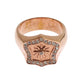 Chic Pink Gold Plated Sterling Silver Ring