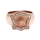 Chic Pink Gold Plated Sterling Silver Ring