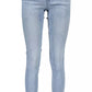 Light Blue Cotton Women Jeans