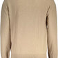 "Beige Wool Men Sweater Classic Comfort Knitwear"