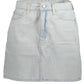 Light Blue Cotton Women Skirt