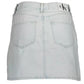 Light Blue Cotton Women Skirt