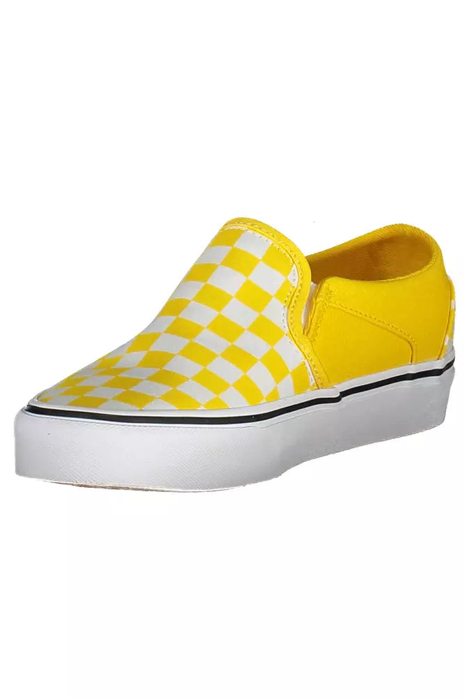 Yellow Polyester Women Sneaker