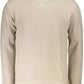 Beige Cotton Men Sweater