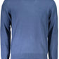 Blue Cotton Men Sweater