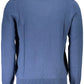 Blue Cotton Men Sweater