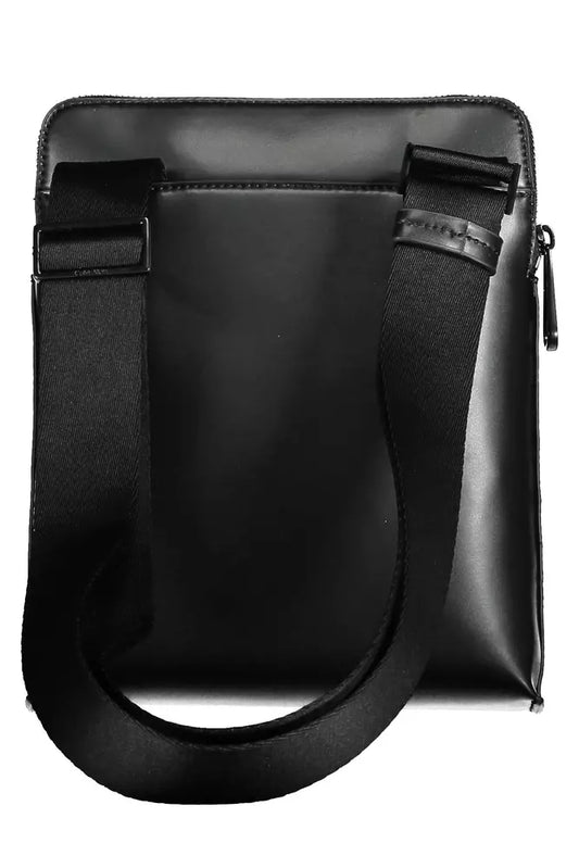 Black Polyester Men Shoulder Bag