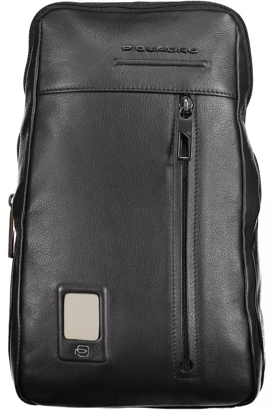 Black Leather Men Shoulder Bag