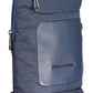 Blue Recycled Men Shoulder Bag