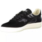 Black Leather Women Sneaker