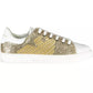 Gold Polyester Women Sneaker