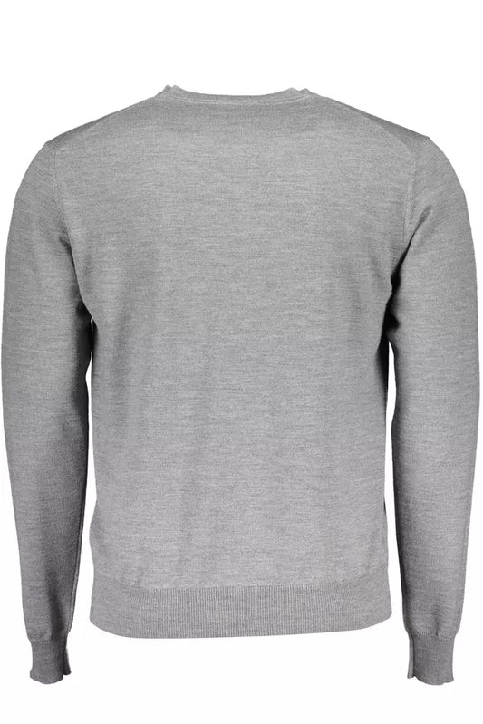 Gray Wool Men Sweater