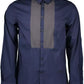 Blue Cotton Men Shirt