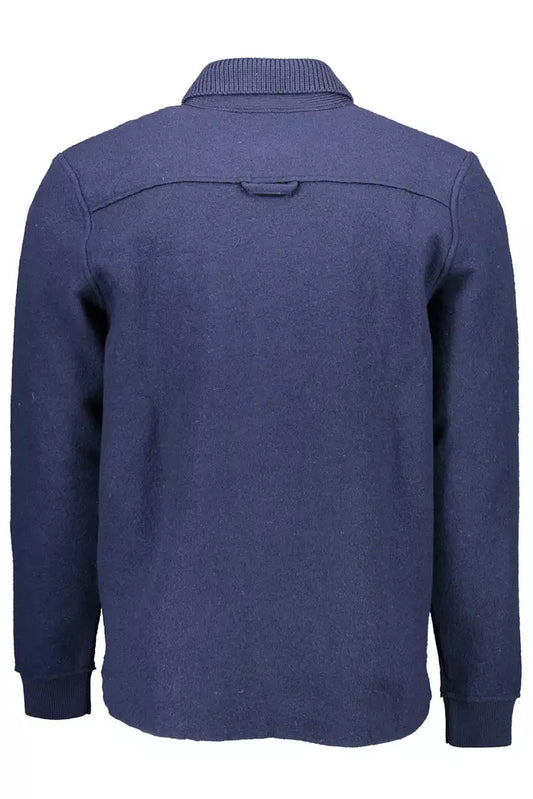 Blue Wool Men Sweater