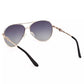 Gold Metal Women Sunglass