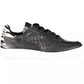 Black Leather Womens Sneaker