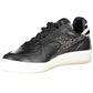 Black Leather Womens Sneaker