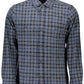 Blue Cotton Men Shirt