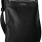 Black Polyester Men Shoulder Bag