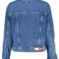 Blue Cotton Women Jacket