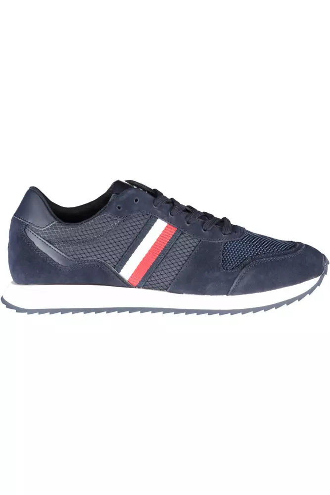 Blue Polyester Men Sneaker