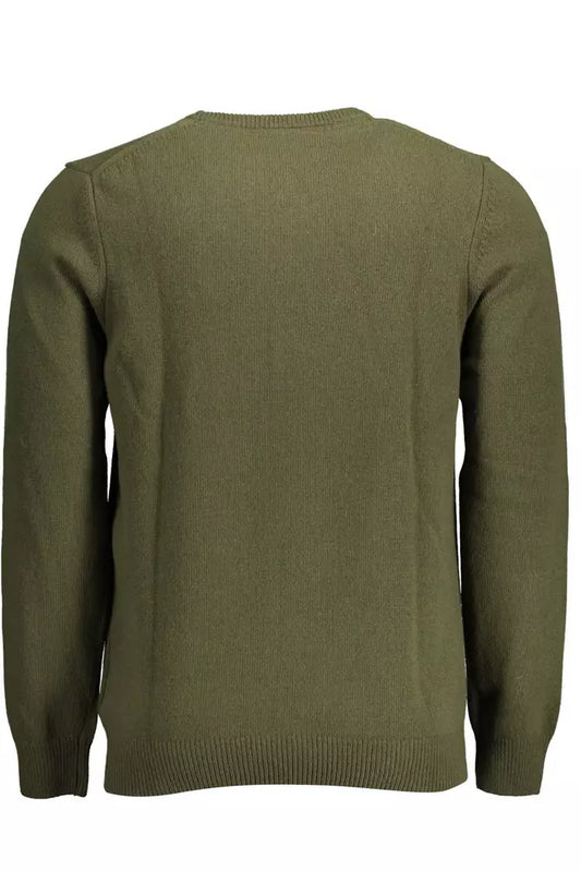 Green Wool Men Sweater