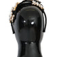 Black Crystal White Hair Parrucchiera Headband Diadem