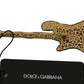Gold Brass Beaded Guitar Pin Accessory Brooch