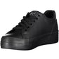 Black Leather Women Sneaker