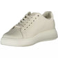 Beige Leather Women Sneaker