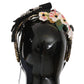 Multicolor Tiara Floral Crystal Bow Diadem Headband