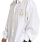 Elegant White Cotton Formal Shirt