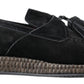 Elegant Black Suede Espadrilles Sneakers