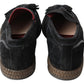 Elegant Black Suede Espadrilles Sneakers