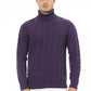 Purple Merino Wool Men Sweater