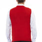 Red Viscose Men Vest