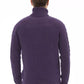 Purple Merino Wool Men Sweater