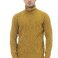 Yellow Merino Wool Men Sweater