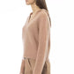 Beige Merino Wool Women Sweater